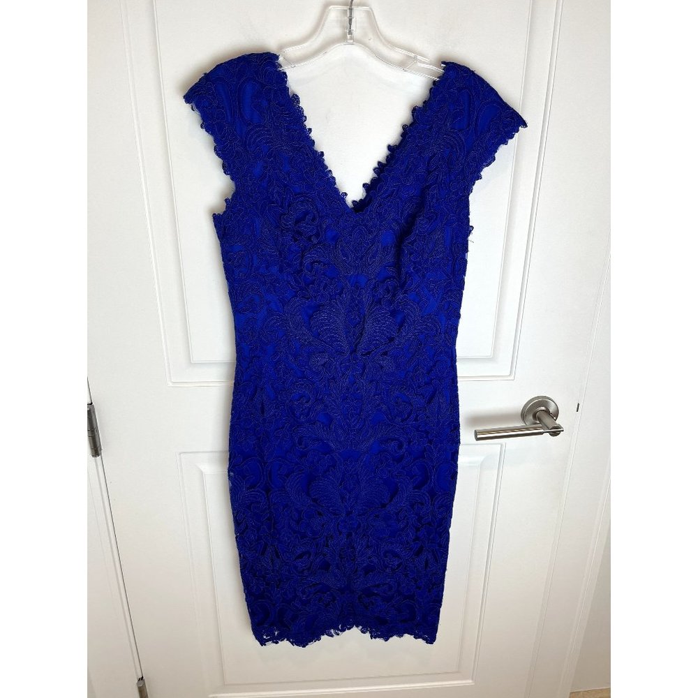 Tadashi Shoji Royal Blue Lace Midi Dress